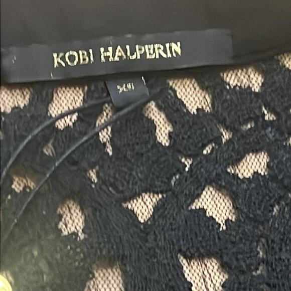 KOBI HALPERIN KAYLEE BLACK LACE  & EMBROIDERY BACK BLAZER SIZE XS - Picture 11 of 12